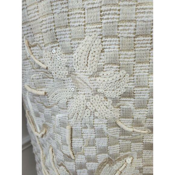 Paparazzi Women's Ivory Cotton Long Sleeve Buttons Front Fitted Long Coat Size M - Picture 4 of 11